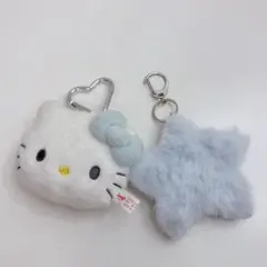 即購入OK❤︎サンリオ ハローキティ フェイス形 マスコット キーホルダー ブルー