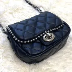 タグ付新品 COLONY2139 ミニ キルティング ショルダーバッグ 黒のサムネイル