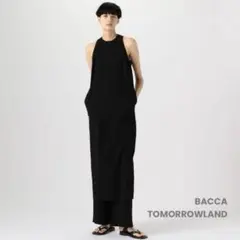 BACCA コットンピケ タンクトップドレス 黒 ロングワンピース36 - メルカリ