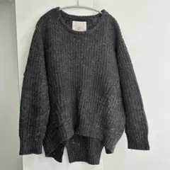 Omekashi 【オメカシ】ニット ゆったり グレー 長袖 シンプル　リブのサムネイル
