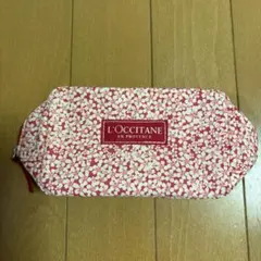 L'OCCITANE 花柄ポーチ 赤