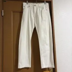 ホワイトジーンズ　M 白　デニム