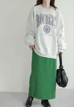 最終価格 Discoat　スカート リップルナロースカート　Lサイズ