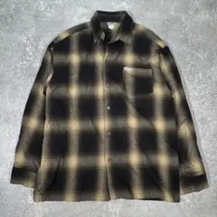 CalTop オンブレチェックシャツ　USA製　L シャドーチェック