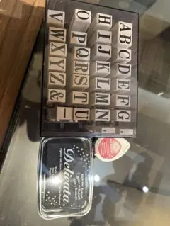 アルファベットスタンプセットとインク