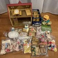 シルバニア 初期 デラックスハウス（はしご付） 家具11点セット - メルカリ