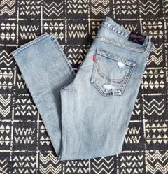 ＊ロデオクラウンズワイドボウル＊レディース ダメージ加工 スキニーデニム 27＊