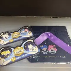 サンリオ Happyくじ ギフトポーチ リトルツインスターズ　キキララ　缶バッジ