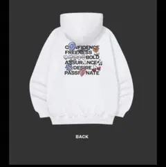 LESSERAFIM FEARNADA フーディー パーカー ホワイト Lサイズ ルセラフィム FEARNADA フーディ Hoodie パーカー - メルカリ