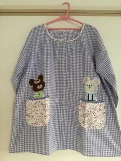 くまのがっこう☆スモック☆チェック柄