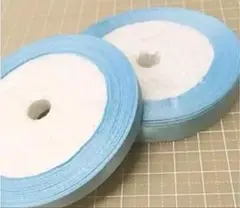 ☆片面サテンリボン 水色 7mmと10mm ラッピング、ハンドメイド、推し活に☆