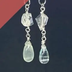 agete K10ローマンガラス ピアスチャーム アガット - メルカリ