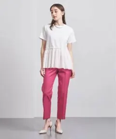 新品タグ付き　テーパードパンツ　ピンク