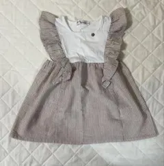 BeBe PetitsPoisVert 90 ストライプワンピースのサムネイル