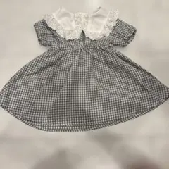 SHEIN ベビー ワンピース ギンガムチェック 18-24M 90 グレージュ