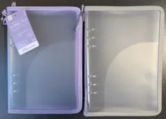 6リングファイル A5 パープル、グレー 2個セット＋α（※クリアポケット）