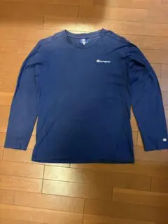 Champion ネイビー ロングスリーブ Tシャツ L