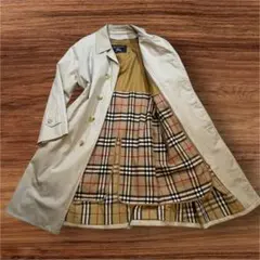美品 バーバリー ヴィンテージ ノバチェック ライナー付 ステンカラーコート