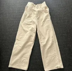 ホワイト ワイドパンツ Sサイズ 綿100%