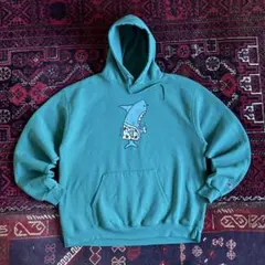 champion プリント プルオーバー パーカー グリーン XL