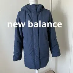 new balance ニューバランス フード付きネイビー紺色 中綿ジャケットS