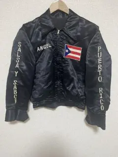 80s souvenir jacket satin Puerto Rico