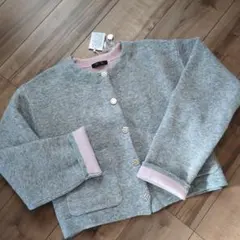 【新品】tiptop ピンク配色カーディガン