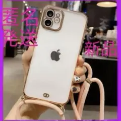 iPhone14plus 携帯ケース新品匿名発送ストラップ付きスマホケースピンク