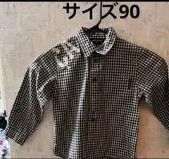 COMME CA ISM ギンガムチェックシャツサイズ90