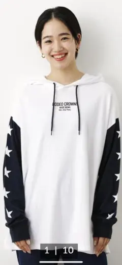 ロデオ☆10th STARS フードL/S Tシャツ新品お値下げ