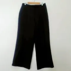 CASUAL CORNER 【10】ブラック ワイドレッグ スラックス