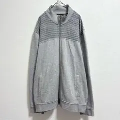 アルファニ スウェット フルジップ ハイネック 長袖 切替 XXL 灰