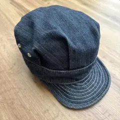 Kids デニムキャップ　インディゴブルー 54cm 帽子　GrinBuddy