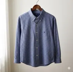 【極美品】ラルフローレン BDシャツ チェック ブルー ポニー刺繍 XL相当