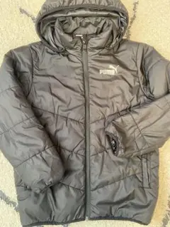 PUMA 黒 中綿コート フード付き　140センチ