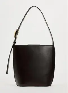 ZARA バケットバッグ ダークブラウン