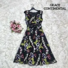 【美品♡定価5.1万】グレースコンチネンタル　マルチフラワーチュールワンピース