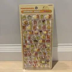【正規品】　ポムポムプリン　ボンボンドロップシール　moji 文字　モジ　新作