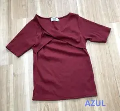 AZUL by MOUSSY 半袖 Tシャツ M ボルドー