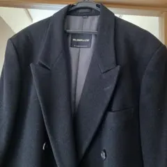 Mr.SWALLOW 黒 ダブルブレスト ロングコート