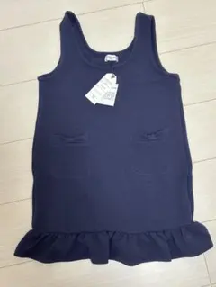 l'oignon 130cm ネイビー ノースリーブワンピース