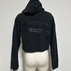 adidas R.y.v. クロップドパーカー　ブラック　レディース