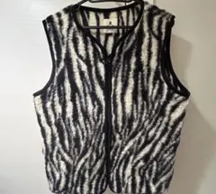 ゼブラ柄ファーベスト