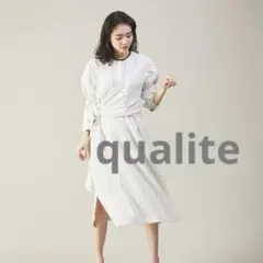 qualite カリテ　定価3.9万　ワンピース　36 フロントクロスワンピース