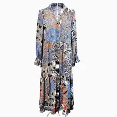 美品　グレースコンチネンタル ペイズリー　プリントロングワンピース　希少