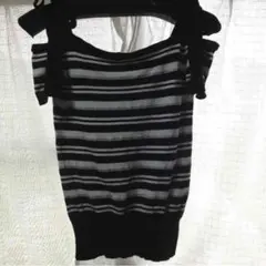 値下げ☆セシル肩リボンボーダー