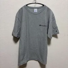 champion リバースウィーブTシャツ Mサイズ グレー×パープルロゴ