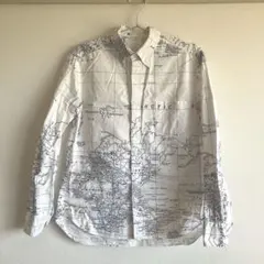 FREAKSStore 白地図シャツ 綿 長袖 日本製