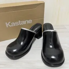 未使用級　Kastane 23.5cm サンダル ブラック サボサンダル　黒のサムネイル
