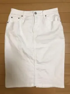 BANANA REPUBLIC デニム生地 タイトスカート 白